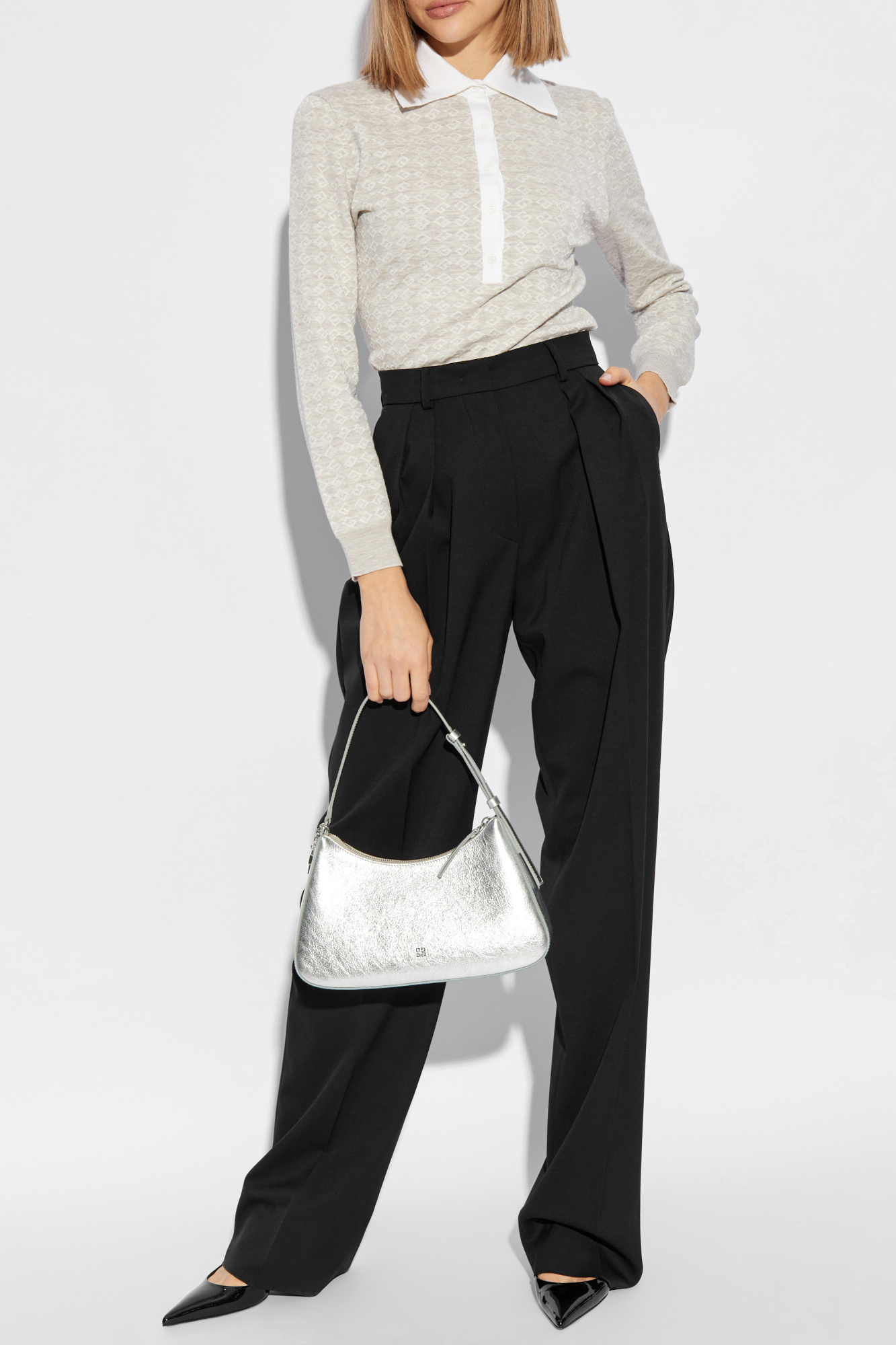 ポンチョ・ケープ GIVENCHY Women Capes BW00RH4ZPJ250 Grey Givenchy Handbags Women Leather Silver | B-Exit – B-Exit top